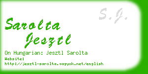 sarolta jesztl business card
